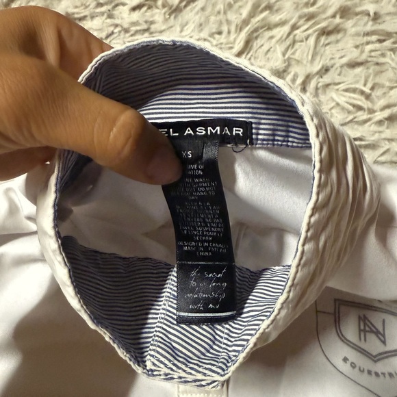 Women’s XS White Noel Asmar Long Sleeve Horseback Riding Show Shirt - Picture 3 of 6